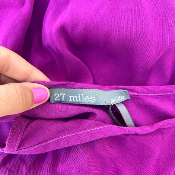 New 27 Miles Malibu Nata Maxi Fuschia Tank Dress Summer Medium Long Casual - Picture 3 of 6